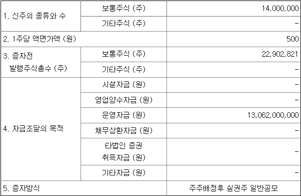 에스에너지 유상증자