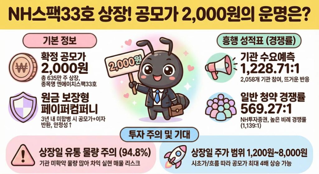 엔에이치스팩33호 상장일