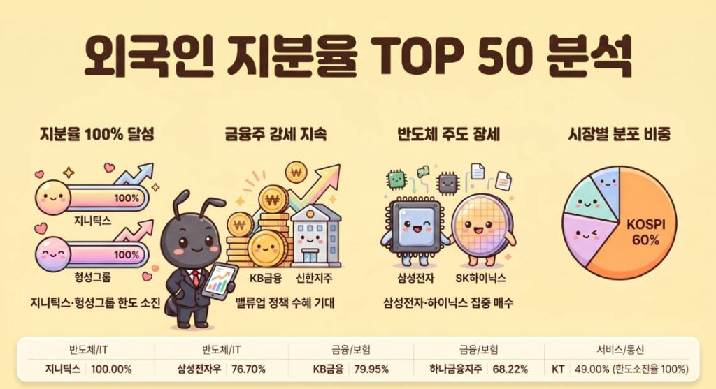 외국인이 많이 산 주식