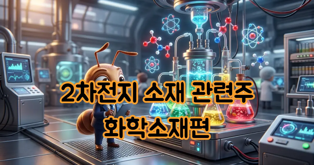 2차전지 소재 관련 주식 화학소재편